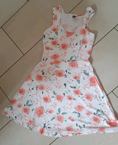 Blind date kleid weiß orange - kleid,