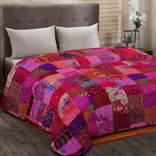 Vintage patchwork kantha quilt - patchwork,