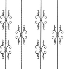 NEU Torstab Schmiedeeisen Zaunstab Zierstab  95 x 15cm mit C-Bogen 12x12 STAHLCO