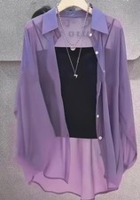 Chiffon Bluse transparent