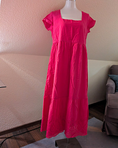 Maxikleid pink baumwolle - maxikleid,
