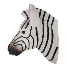 Wand Deko Figur Zebra Kopf Steppenzebra Afrika Pferd Wanddekoration gestreift