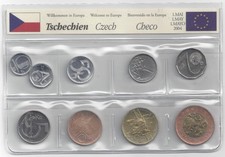Tschechien Kursmünzensatz 2004 – kompletter KMS in Folie, beidseitig