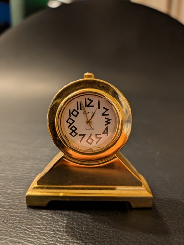 Miniatur uhr goldfarben quartz - miniatur,