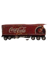 Coca-Cola LKW Modell Glitzer Weihnachtsmann Truck Rot 20cm Sammlerstück