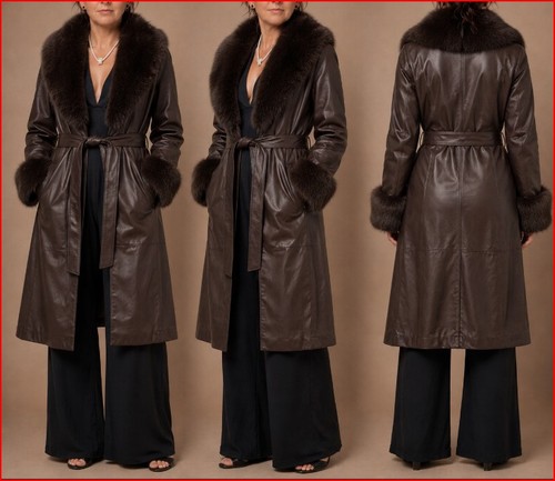 Leder mantel trenchcoat - trenchcoat, mit