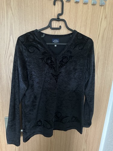 Damen samtshirt - damen, l