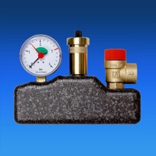 Afriso Kesselsicherheitsgruppe KSG m. Sicherheitsventil, Entlüfter, Manometer