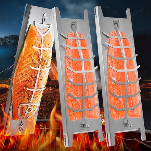 Flammlachsbrett set edelstahl - flammlachsbrett,
