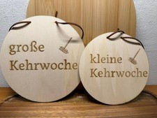 Kehrwoche Schilder Set Holz