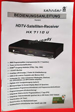 Bedienungsanleitung für HDTV-Satelliten-Receiver Zehnder HX 7110 U