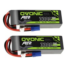 2x Ovonic 6S 3300mAh LiPo Akku