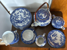 Teeservice in blau  vintage