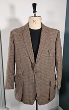 Bespoke 60er Jahre Jagdjacke UK 42 Beere & Tomkinson schwere Wolle Vintage Country