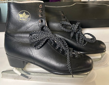 Hudora Schlittschuhe  Gr 41 Schwarz Eislaufschuhe Leder Schnuerung