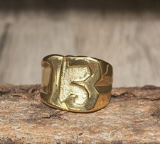 Ring 13 Gold Edelstahl Biker