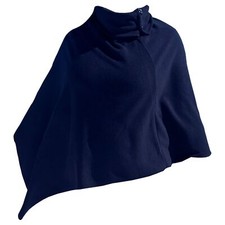 Damen Poncho Schal Cashmere Fleece Cape Cardigan Frauen Warme Überwurf Stola