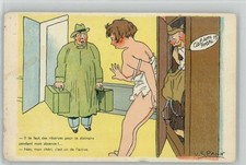 12024137 - sign Spahn - Humor - Mann im Kleiderschrank - Erotik Comic