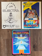 Bally Elektra Manual + 2 Flyer (deutsch + US) / Flipper Pinball