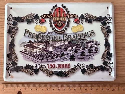 Blechschild werbung 150 jahre - blechschild,