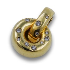 Anhänger Brillant 585 Gold 14 Kt Gelbgold Edelstein Vario Clip Wert 1900,-