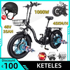 KETELES KF9 20ZOLL 35AH Klapprad Elektrofahrrad 1000W E-Mountainbike Ebike 180KM
