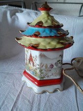 Pagode Rauchverzehrer 20/30er Jahre, Keramik Porzellan Vintage China Haus Retro