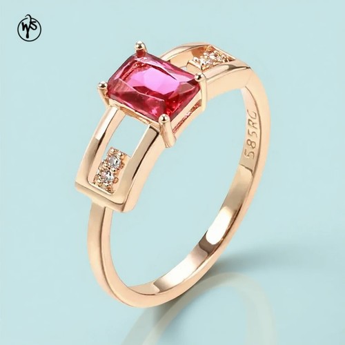 Ring vergoldet mit rotem - ring,