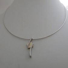 Kette Omegareif 46cm mit Anhänger Perlmutt 925 Silber anlaufgeschützt Unisex