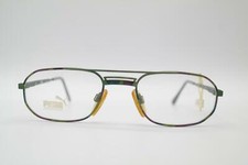 Vintage Puma MP 470 Grün Blau Rot Oval Brille Brillengestell eyeglasses NOS