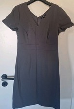 Businesskleid Etuikleid COMMA 38 elegant, grau, gepunktet