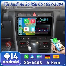 DAB+ SWC für Audi A6 S6 RS6 C5 1997-2004 Autoradio 2G+64G Android14 GPS NAVI BT
