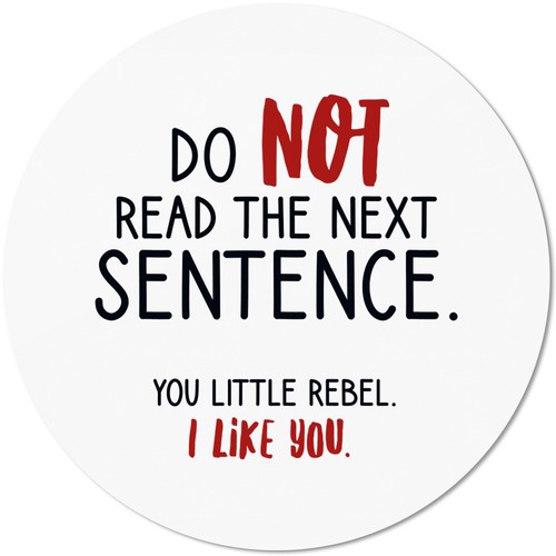 Not read the next sentence - do,
