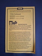 TRIX Kontrollkarte -