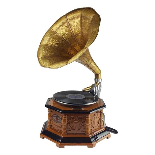 Grammophon holz oktagon - grammophon,