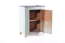 alter Küchenschrank Schrank Blechschrank Küche Vintage 50er Jahre Metall