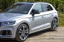 Seitenschweller Ansatz Cup Leisten passend für Audi SQ5/Q5 S-line MkII schwarz H