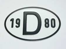 D-Schild 1980 Alu geprägt