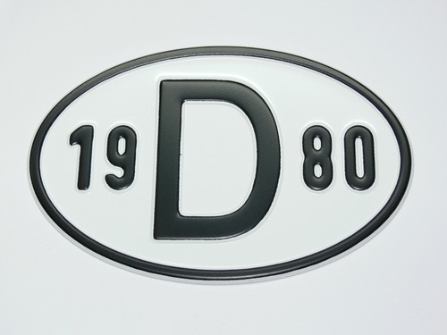 Schild 1980 alu geprägt - d-schild,