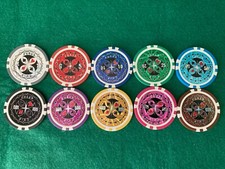 25 hochwertige Casino Qualität Pokerchips Laserchips Jetons Werte 1 bis 10.000