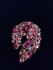 Brosche weinrot Modeschmuck