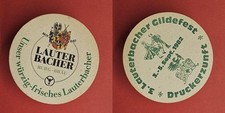 Lauterbacher Burg-Bräu Gildefest 1982 Brauerei Bierdeckel Bier
