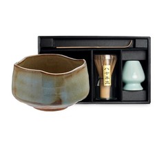 Matcha Schale Set UMI aus Japan in Geschenkbox Porzellan Matchaschale Ø 11