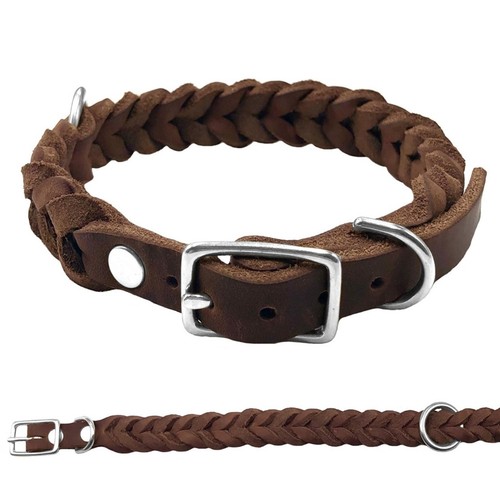 Hundehalsband fettleder kleine - fettleder,