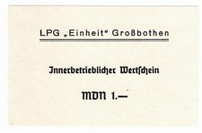 Wertschein LPG Einheit