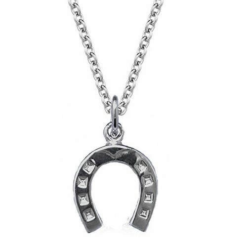 Anhänger hufeisen mit kette - hufeisen,