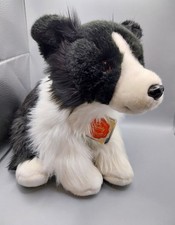 Teddy Hermann Border Collie Plüsch Hund  ca. 28 cm - Unbespielt mit Etikett