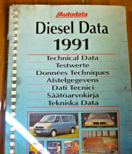 Autodata diesel data 1991 - autodata,
