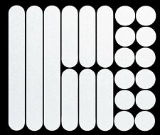 21x Reflektoraufkleber, Reflexsticker reflektierende Aufkleber weiß reflective_n