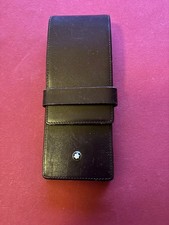 Montblanc Meiserstück, Lederetui Siena für 3 Teile, Bordeaux-Braun 16 x 7 cm